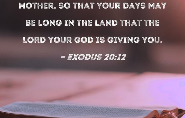 Exodus 20 12 Honor Your Father And Mother So That Your Days May Be Long In The Land That The LORD Your God Is Giving You