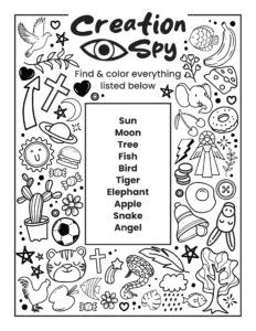 Eye Spy Creation Worksheet Children s Ministry Deals