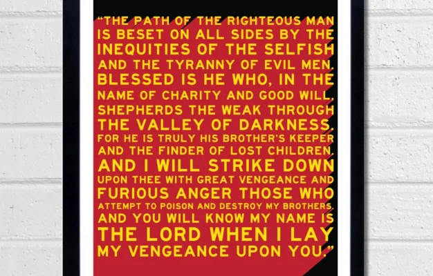 Ezekiel 25 17 Art Print Pulp Fiction Movie Quote Jules Winnfield Tarantino Etsy