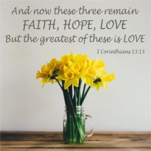 Faith Hope Love Bible Verse Wall Art I Corinthians 13 13 The Simple Stencil