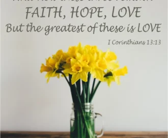Faith Hope Love Bible Verse Wall Art I Corinthians 13 13 The Simple Stencil