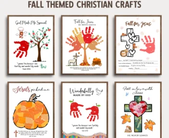 Fall Bible Handprint Crafts Printable For Kids Christian DIY Art Scribbled LLC