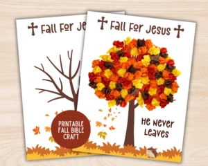 Fall For Jesus Tissue Paper Craft Fall Bible Craft Printable Fall Leaves Craft Toddlers Kids Christian Preschool Sunday School Activity Etsy Israel
