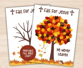 Fall For Jesus Tissue Paper Craft Fall Bible Craft Printable Fall Leaves Craft Toddlers Kids Christian Preschool Sunday School Activity Etsy Israel