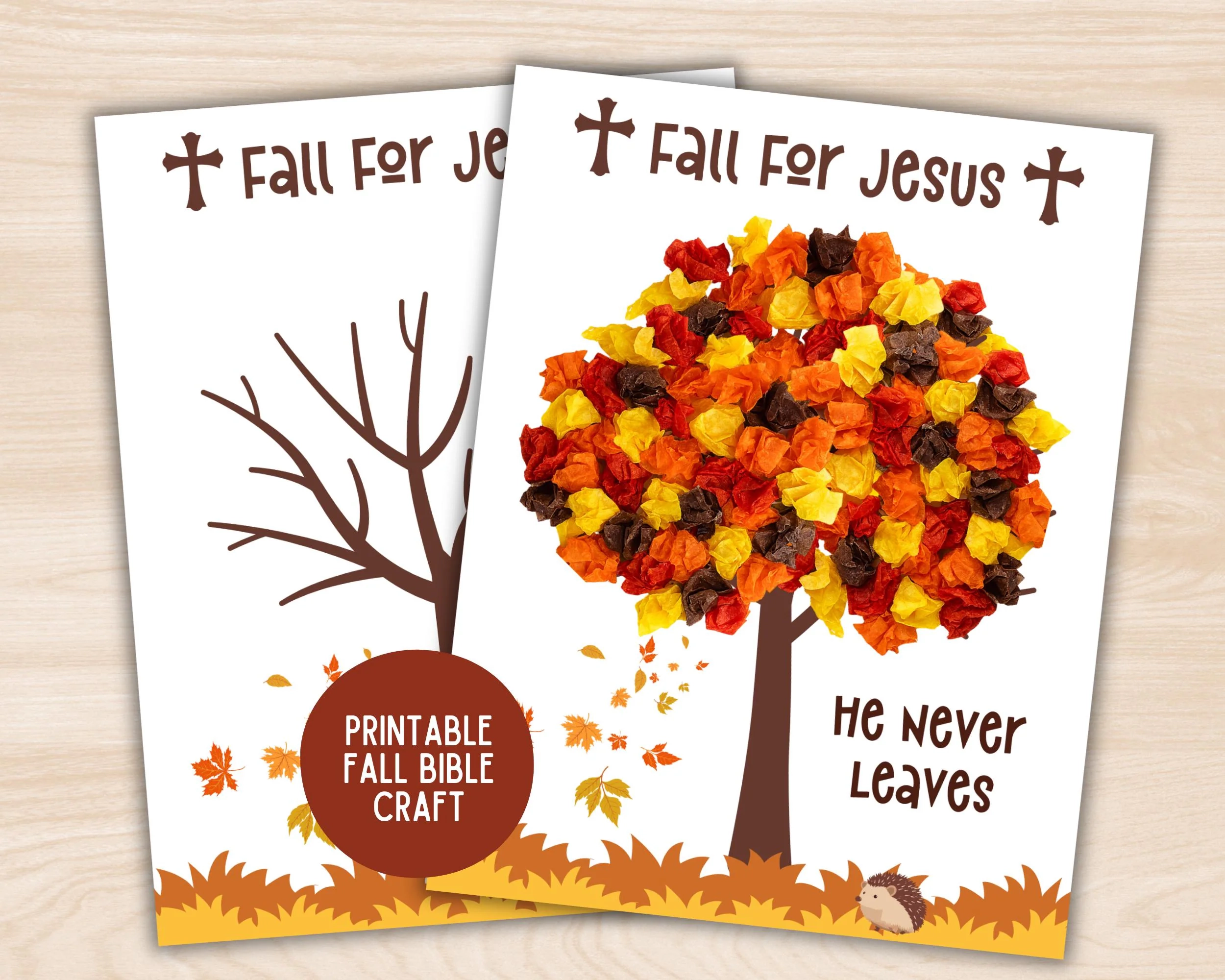 Fall For Jesus Tissue Paper Craft Fall Bible Craft Printable Fall Leaves Craft Toddlers Kids Christian Preschool Sunday School Activity Etsy Israel