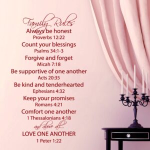 Family Rules Wall Decal Quote Love One Another Bible Verses Vinyl Art Decor KY69 EBay