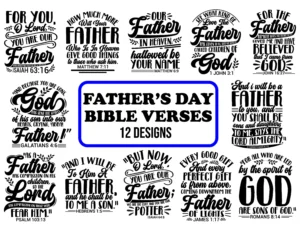 Father s Day Bible Verse SVG Bundle Christian Dad Quotes commercial Use Etsy