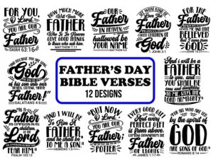 Father s Day Bible Verse SVG Bundle Christian Dad Quotes commercial Use Etsy
