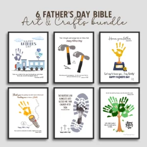 Father s Day Christian Crafts Bundle Kids Printable DIY Bible Religio Scribbled LLC