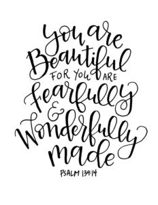 Fearfully And Wonderfully Made Scripture Inspirational Quote Digital Download Etsy