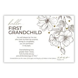 First Grandchild Photo Frame With Poem And Scripture The Grandparent Gift Co
