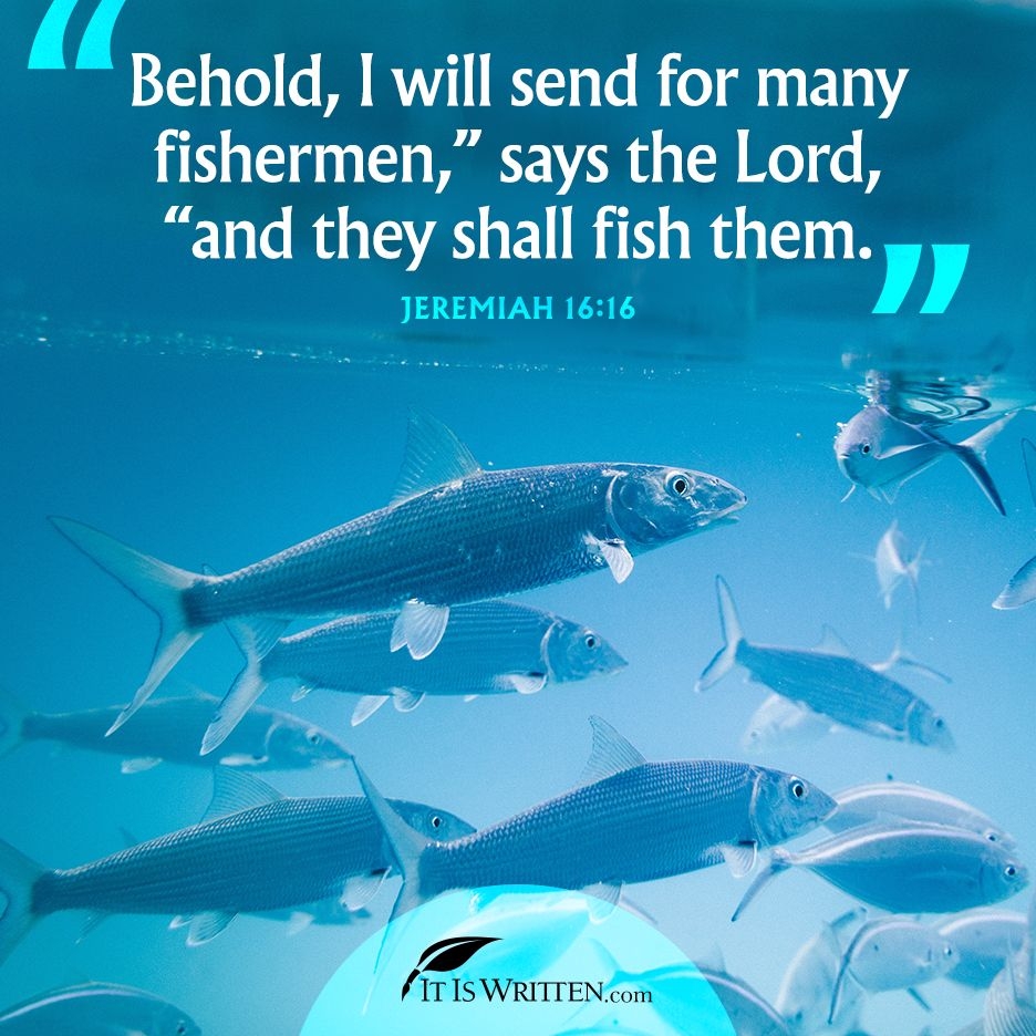 Fisherman Or Fish God Is Calling You fish fishermen spiritual testimony witness ministry Bibleverse
