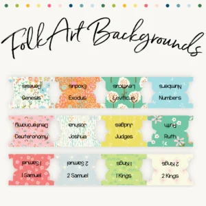 Folk Art Printable Bible Tabs Bible Study Collective