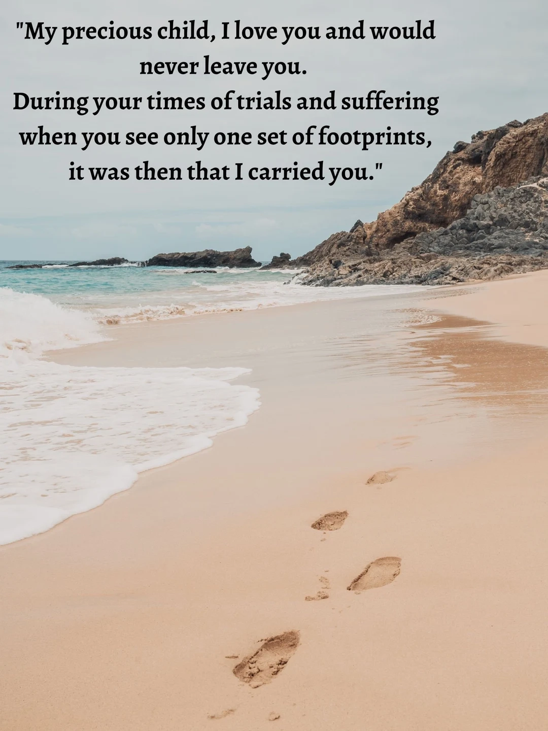 Footprints In The Sand Quote Wall Art Religious Wall Decor I Carried You Etsy Israel