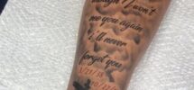 Forearm Half Sleeve Bible Verse Tattoos