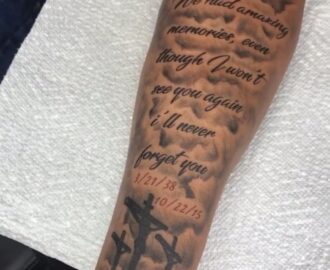 Forearm Half Sleeve Bible Verse Tattoos
