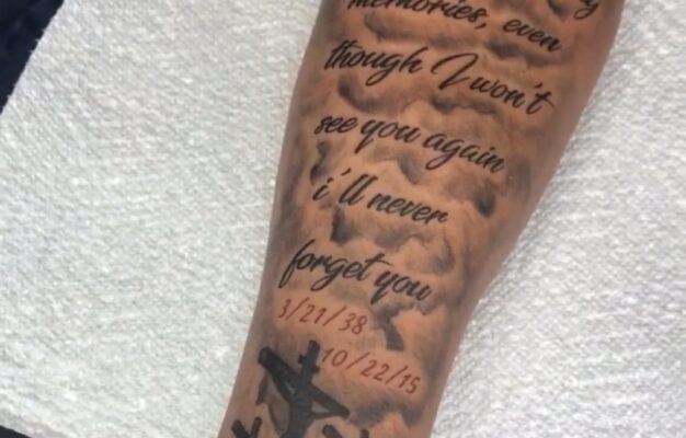 Forearm Half Sleeve Bible Verse Tattoos