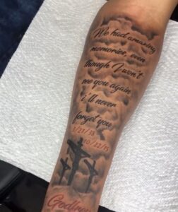 Forearm Half Sleeve Bible Verse Tattoos