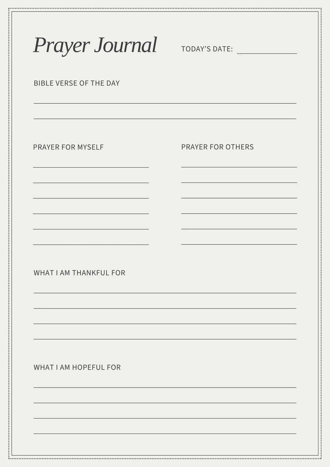 Printable Bible Template