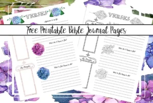Free Bible Journaling Printables Including One You Can Color