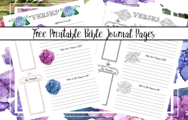 Free Bible Journaling Printables Including One You Can Color