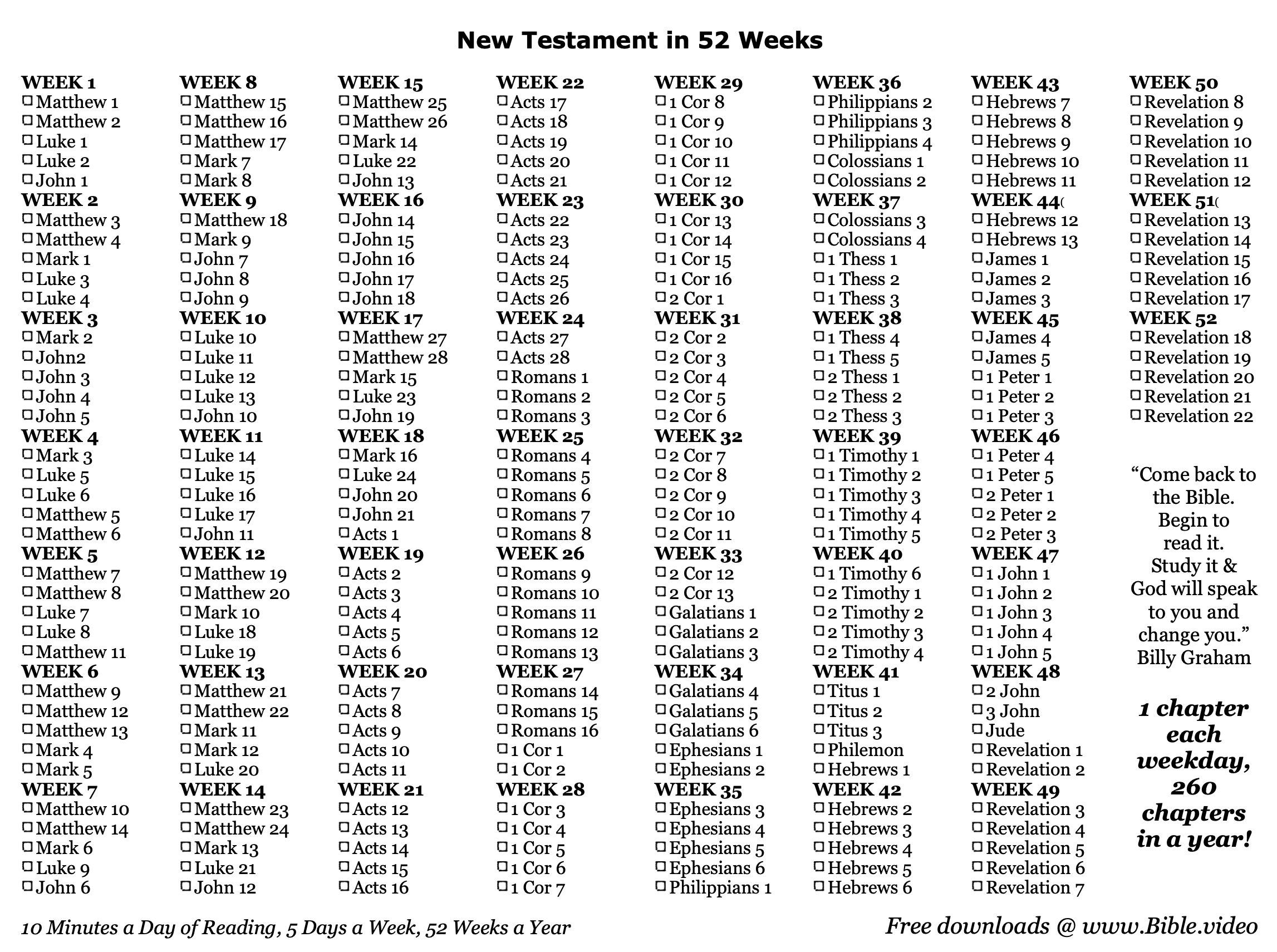 FREE Bible Reading Plans South Fork Church