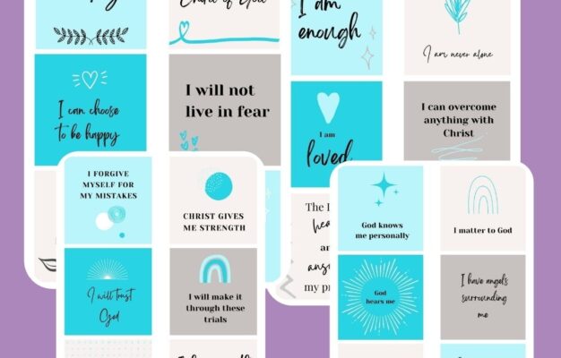 FREE Christian Affirmation Cards 24 Printable Cards Leap Of Faith Crafting
