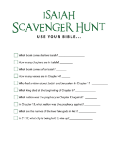FREE Isaiah Bible Scavenger Hunt Children s Ministry Deals