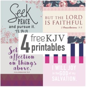 Free KJV Bible Verse Printables Six Clever Sisters