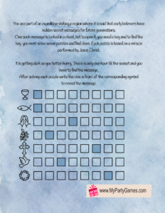 Free Printable Bible Escape Room Jesus Miracles