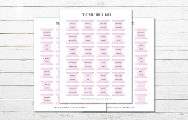 FREE Printable Bible Tabs With Instructions My Printable Faith