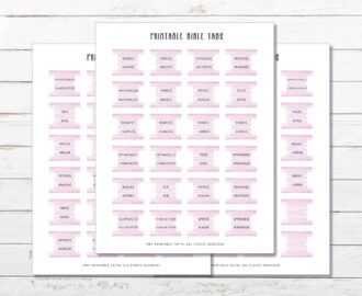 FREE Printable Bible Tabs With Instructions My Printable Faith