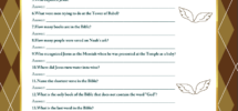 Free Printable Bible Trivia Quiz With Answer Key