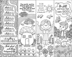 Free Printable Bible Verse Bookmarks To Color Printable Party Favors