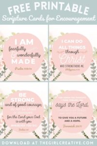 Free Printable Bible Verses For Encouragement The Girl Creative