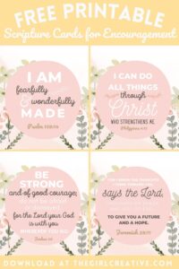 Free Printable Bible Verses For Encouragement The Girl Creative