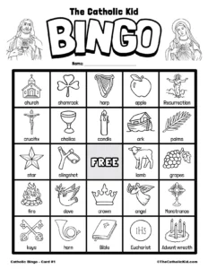 Free Printable Catholic Bingo Game Cards TheCatholicKid