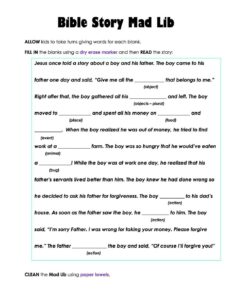 Free Printable Christian Mad Libs Printable Madlibs
