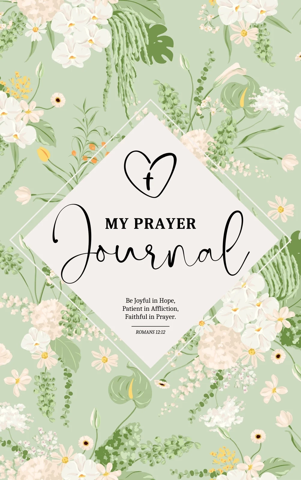 Free Printable Prayer Journal Book Cover Templates Canva