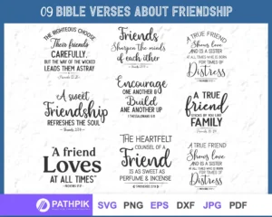 Friendship Bible Verse SVG Christian Quote digital Download Etsy
