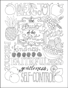Fruit Of The Spirit Coloring Page Flanders Family Home Life
