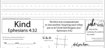Fun Bible Verse Worksheets For Kids Six Notes Clothing Christian Clothing And Accessories