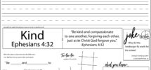 Fun Bible Verse Worksheets For Kids Six Notes Clothing Christian Clothing And Accessories