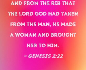 Genesis 2 22 And From The Rib That The LORD God Had Taken From The Man He Made A Woman And Brought Her To Him