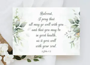 Get Well Soon Card Printable 3 John 1 2 Greeting Card Christian Get Well Soon Card Scripture Greeting Card Healing Bible Verse Card Etsy
