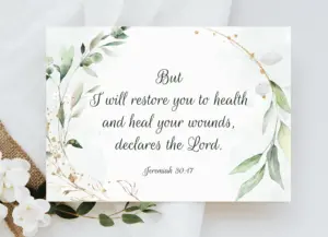 Get Well Soon Card Printable Jeremiah 30 17 Greeting Card Christian Get Well Soon Card Scripture Greeting Card Bible Verse Greeting Card Etsy