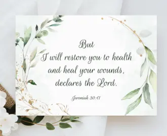 Get Well Soon Card Printable Jeremiah 30 17 Greeting Card Christian Get Well Soon Card Scripture Greeting Card Bible Verse Greeting Card Etsy