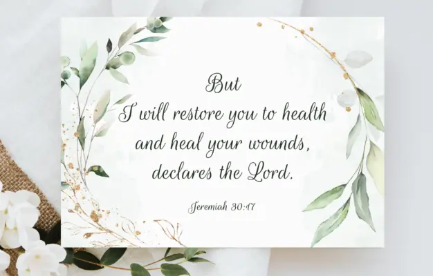 Get Well Soon Card Printable Jeremiah 30 17 Greeting Card Christian Get Well Soon Card Scripture Greeting Card Bible Verse Greeting Card Etsy