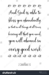 God Able Bless You Abundantly That Stock Vector Royalty Free 1762675895 Shutterstock