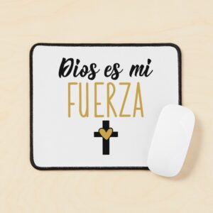 God Is My Strength In Spanish Print Pin For Sale By Pidzam4e Redbubble